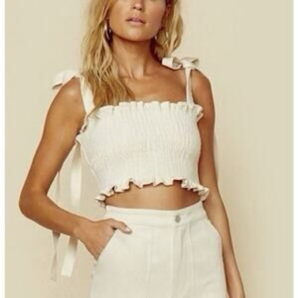 Capulet smocked crop top